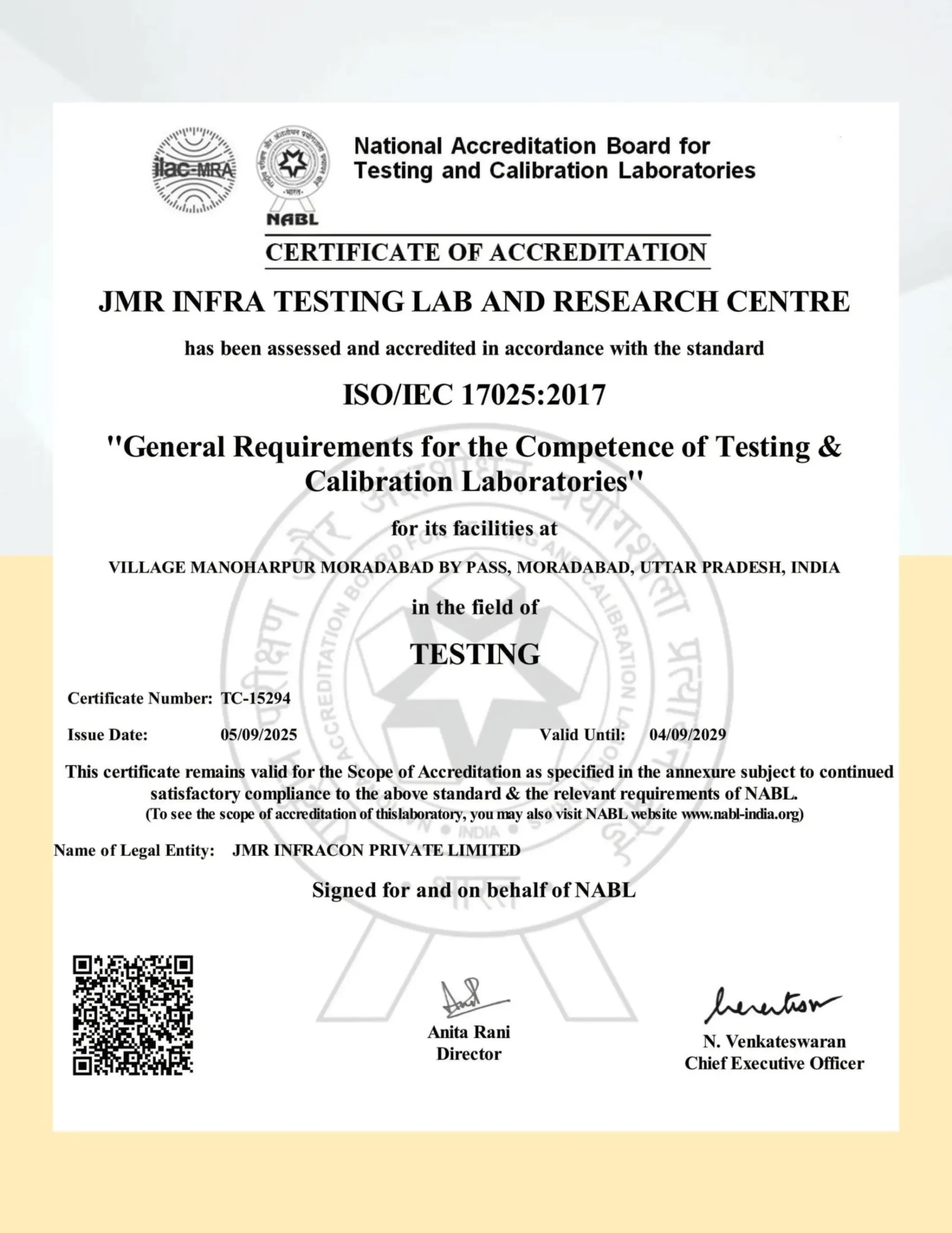 ISO 9001 Certificate