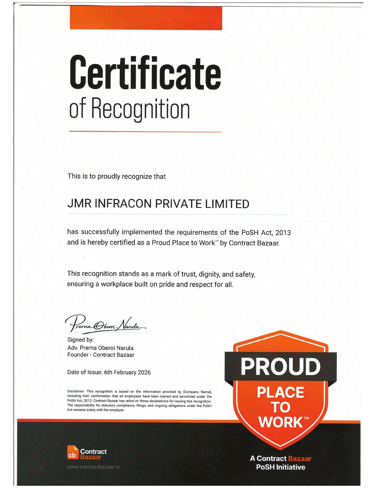 ZED Bronze Certificate